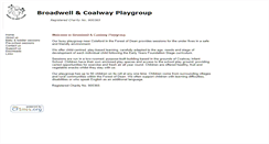 Desktop Screenshot of broadwellandcoalwayplaygroup.cfsites.org