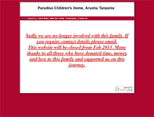 Tablet Screenshot of paradisotanzania.cfsites.org